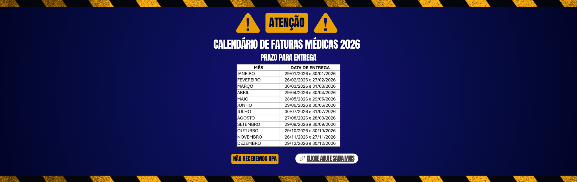 Comunicado FATURAS MEDICAS